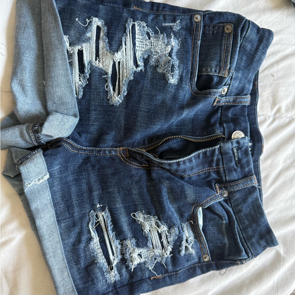 American Eagle Outfitters Dark Blue Denim Shorts